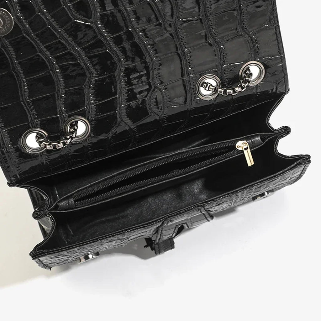 Bolso bandolera efecto coco · cadena ajustable hasta 105 cm