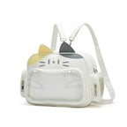 Mini mochila de gato 2 en 1 · ventana transparente y bandolera
