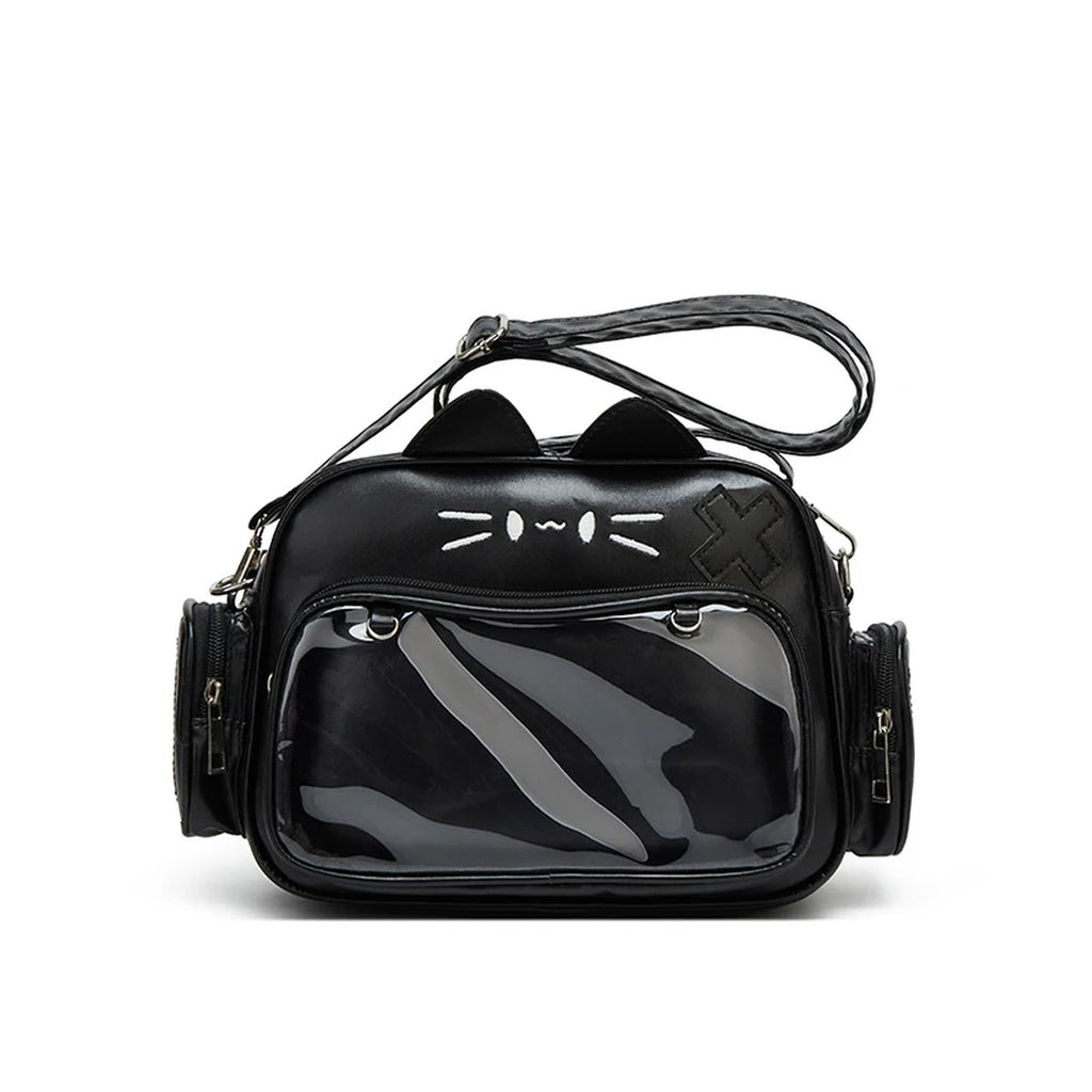 Mini mochila de gato 2 en 1 · ventana transparente y bandolera