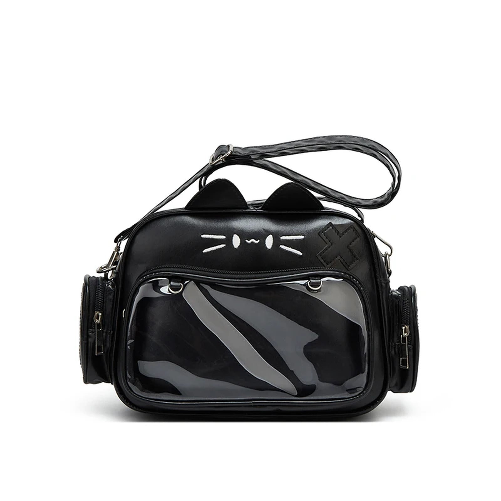 Mini mochila de gato 2 en 1 · ventana transparente y bandolera