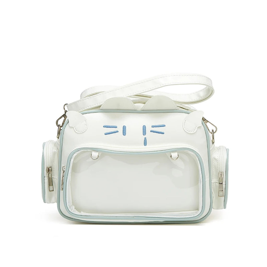 Mini mochila de gato 2 en 1 · ventana transparente y bandolera