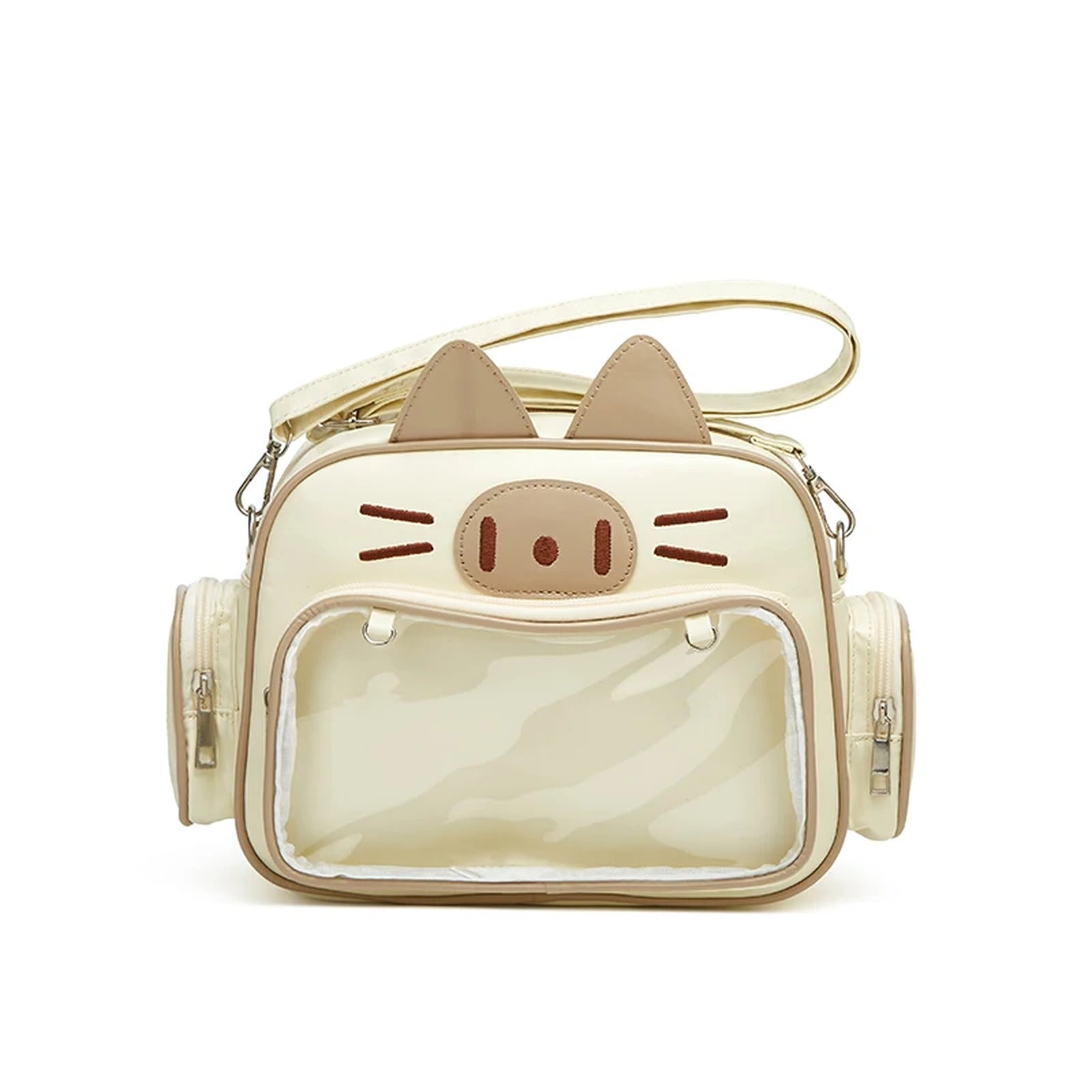 Mini mochila de gato 2 en 1 · ventana transparente y bandolera