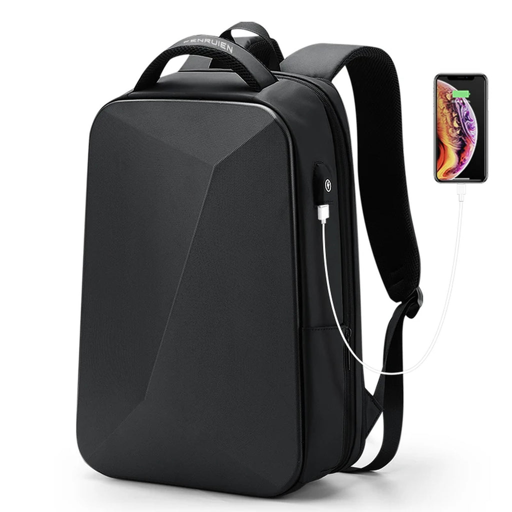 Mochila antirrobo de carcasa rígida para portátil de 15,6" · candado TSA y USB