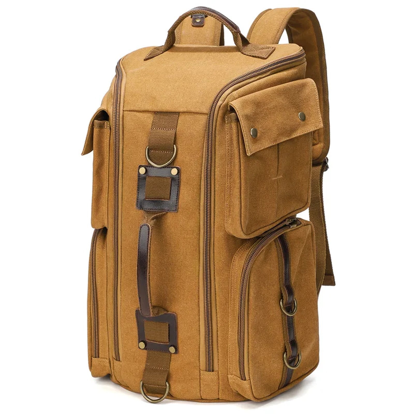 Mochila de viaje en lona encerada · portátil de 15,6"