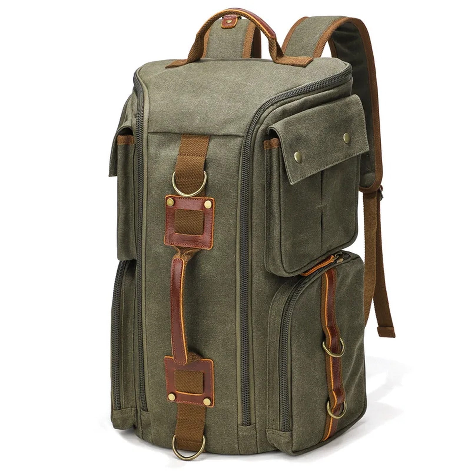 Mochila de viaje en lona encerada · portátil de 15,6"